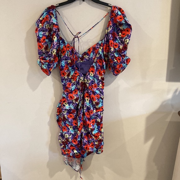 For Love & Lemons Chiara Puff Sleeve Mini Dress Medium - Picture 5 of 8